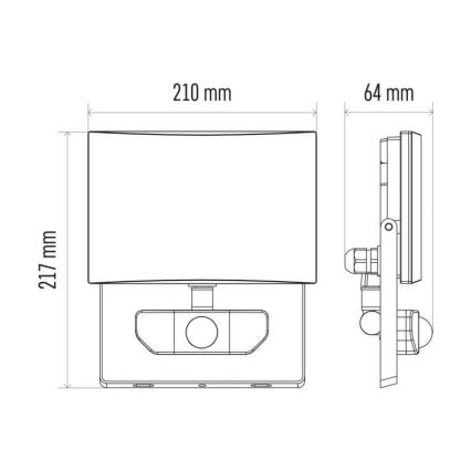 LED Reflektor so senzorom LED/51W/230V IP54