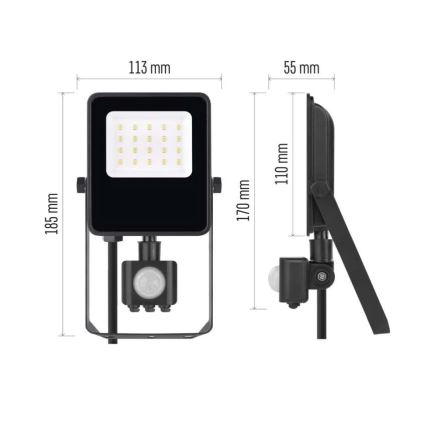 LED Reflektor so senzorom VISIO LED/10W/230V 4000K IP65