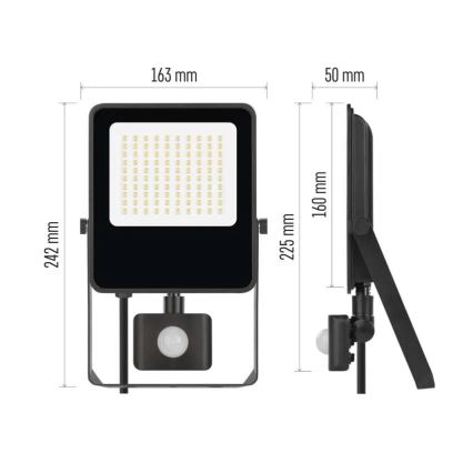 LED Reflektor so senzorom VISIO LED/50W/230V 4000K IP65