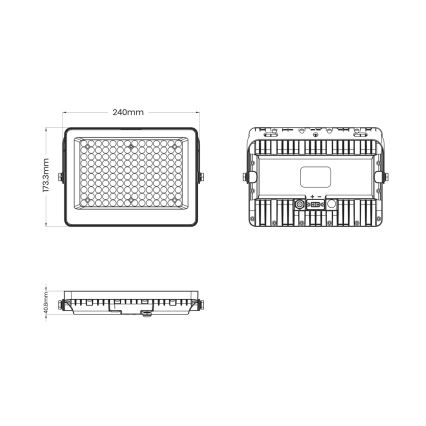 LED Reflektor so solárnym panelom FOCUS 100W/15000 mAh 3,2V 6000K IP65 + diaľkové ovládanie