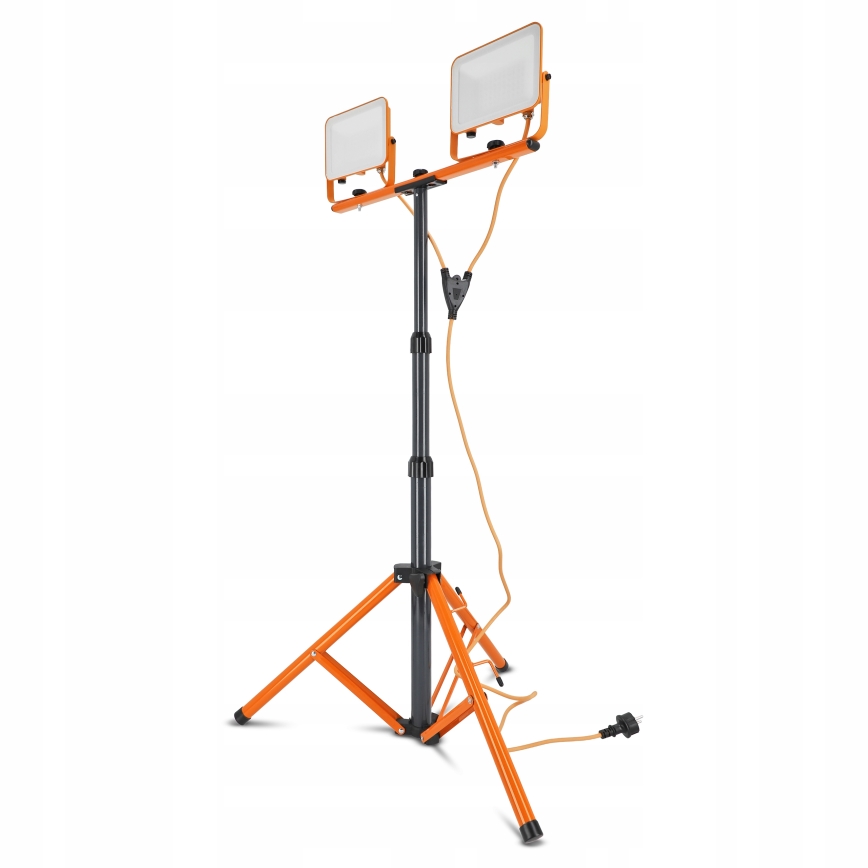 LED reflektor so statívom 2xLED/50W/230V 4500K IP65 oranžový