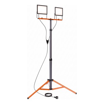 LED reflektor so stojanom 2xLED/100W/230V 4500K IP65 čierna/oranžová