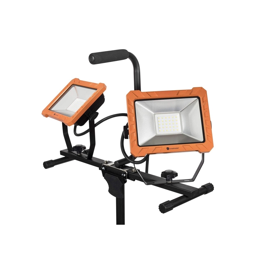 LED reflektor so stojanom 2xLED/30W/230V 4000K IP65 oranžovo-čierny