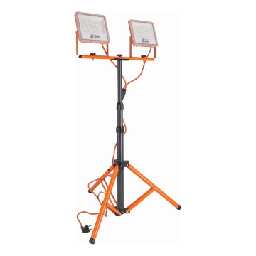 LED reflektor so stojanom 2xLED/50W/230V 4500K IP65 oranžový