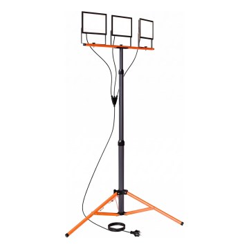 LED reflektor so stojanom 3xLED/100W/230V 4500K IP65 čierna/oranžová