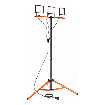 LED reflektor so stojanom 3xLED/50W/230V 4500K IP65 čierna/oranžová