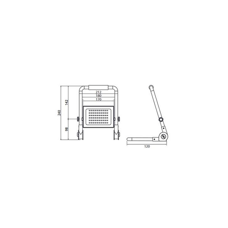 LED Reflektor so stojanom ADVIVE WORK LED/50W/230V IP65