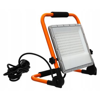 LED reflektor so stojanom LED/100W/230V 4500K IP65 oranžový