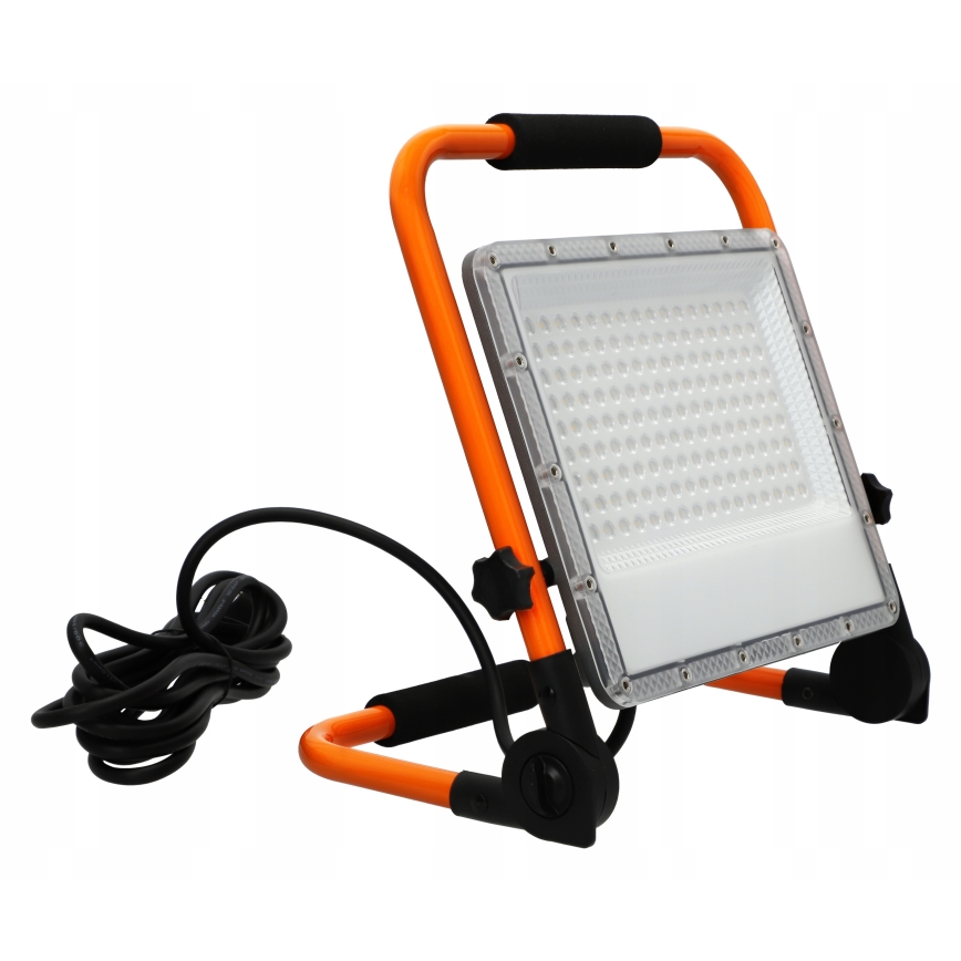 LED reflektor so stojanom LED/100W/230V 4500K IP65 oranžový