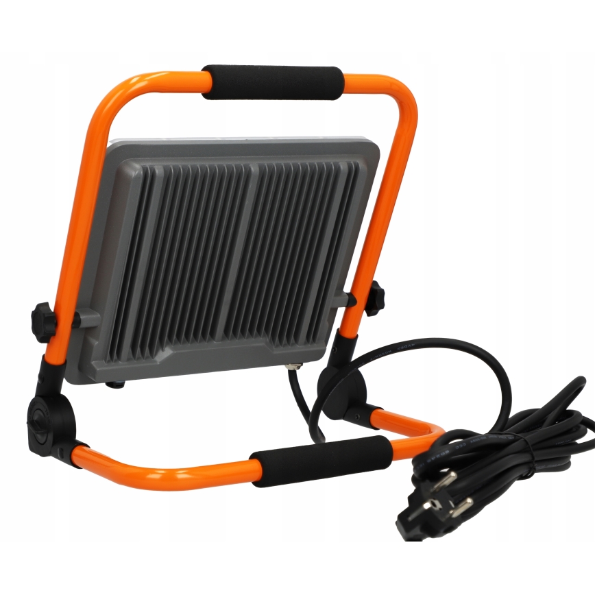 LED reflektor so stojanom LED/100W/230V 4500K IP65 oranžový