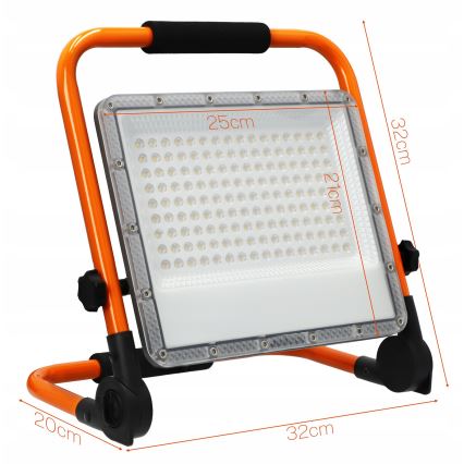LED reflektor so stojanom LED/100W/230V 4500K IP65 oranžový