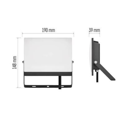 LED reflektor TAMBO EVO LED/50W/230V 4000K IP65 čierny