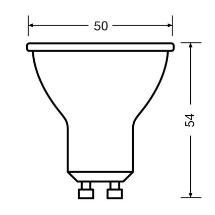 LED reflektorová žiarovka PAR16 GU10/4,5W/230V 4000K 36° - Ledvance
