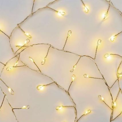 LED  reťaz 100xLED/3xAA 2,7m teplá biela