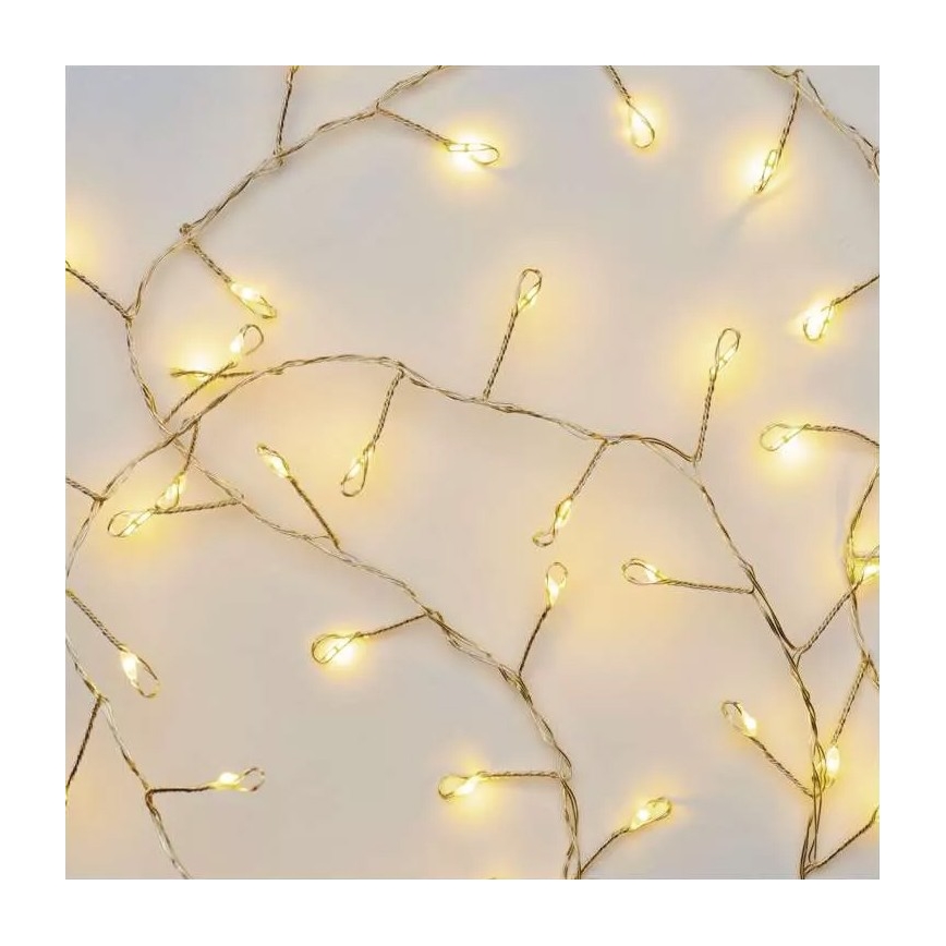 LED  reťaz 100xLED/3xAA 2,7m teplá biela