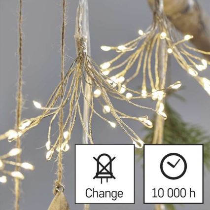 LED  reťaz 150xLED/5,35m teplá biela