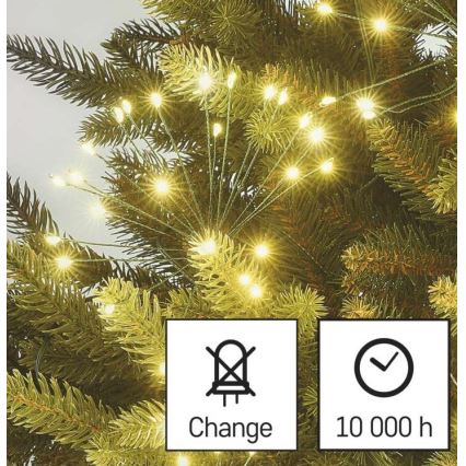 LED  reťaz 150xLED/5,35m teplá biela