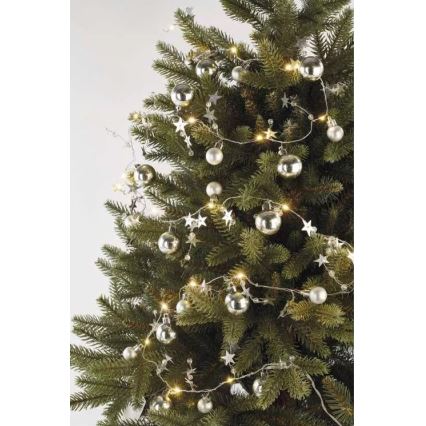 LED reťaz 20xLED/2xAA 2,2 m teplá biela