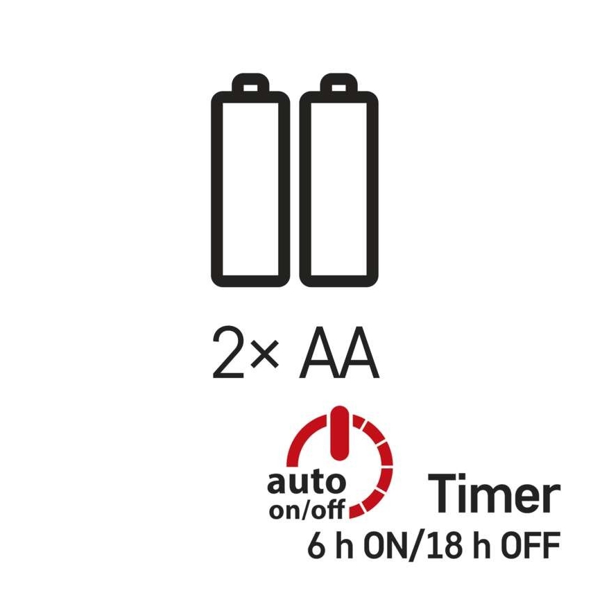 LED reťaz 20xLED/2xAA 2,4m viacfarebná