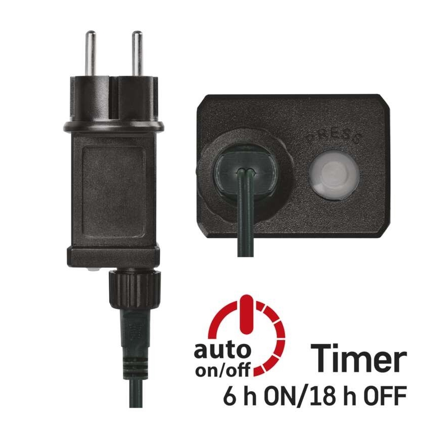 LED reťaz 300 × LED, 5,2+3 m, teplá biela