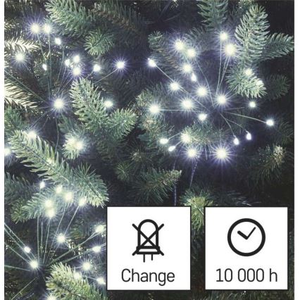 LED  reťaz 300xLED/8,2m studená biela
