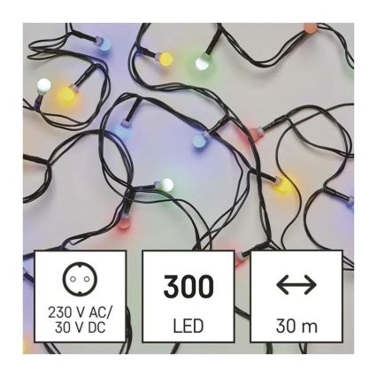 LED reťaz 300xLED/8 funkcií 35 m IP44 teplá biela