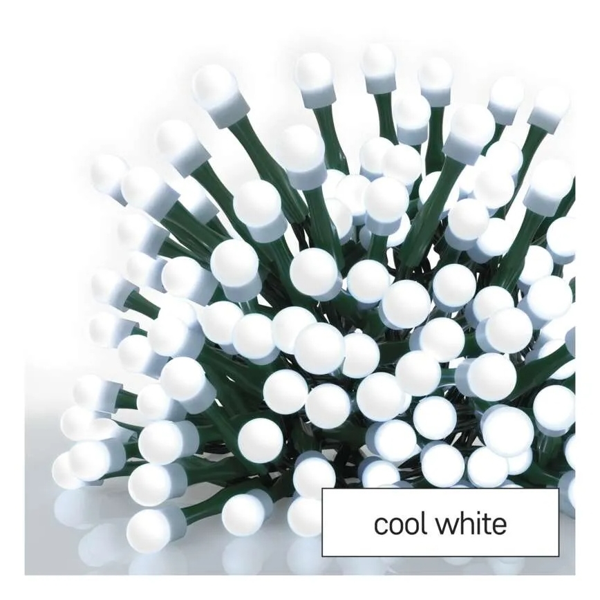 LED reťaz 300xLED/8 funkcií, 35 m, studená biela