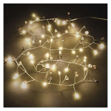LED reťaz 40xLED/3xAA 1,5 m teplá biela