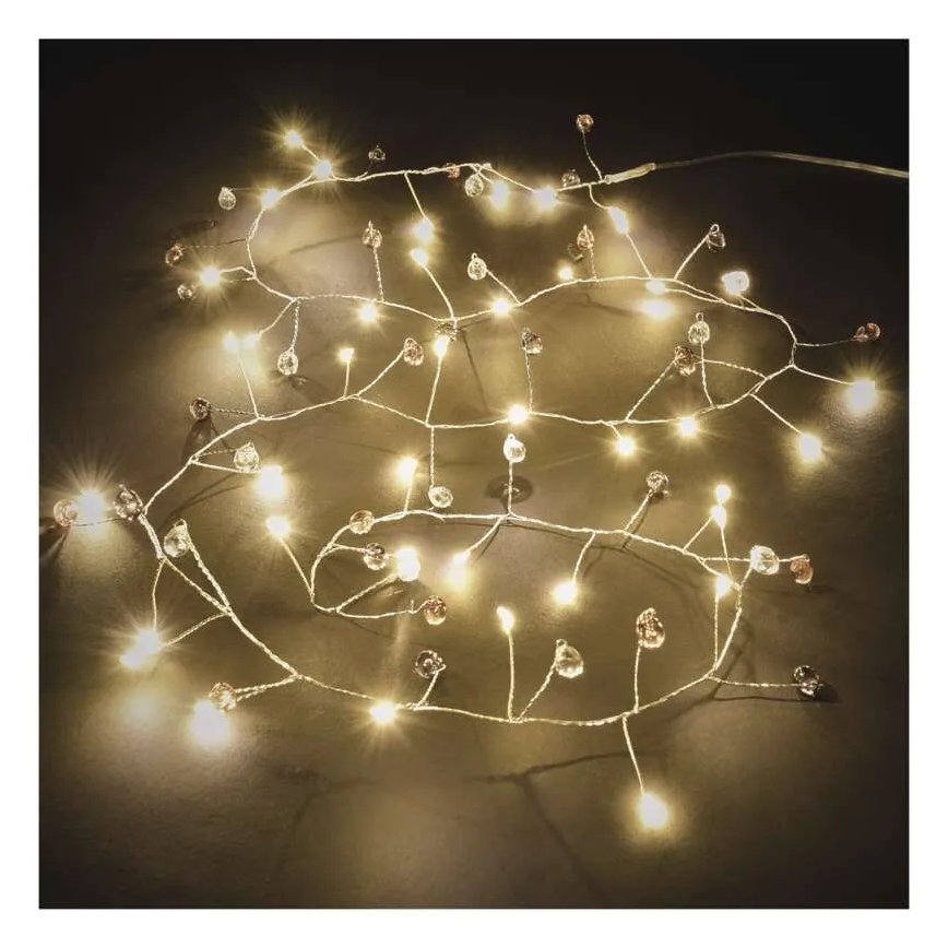 LED reťaz 40xLED/3xAA 1,5 m teplá biela