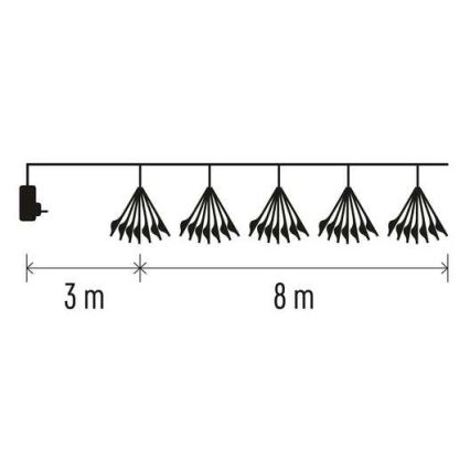 LED reťaz 450xLED/11m teplá biela