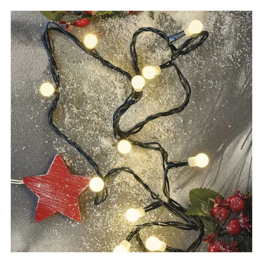 LED reťaz 480xLED/8 funkcií 53m IP44 teplá biela