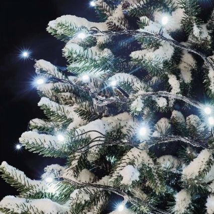 LED reťaz do exteriéru 100xLED/10m IP44 studená biela