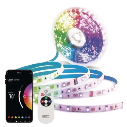 LED RGB+CCT Stmievateľný pásik GOSMART LED/11W/230V 2 m 2700-6500K IP44 Wi-Fi + diaľkové ovládanie