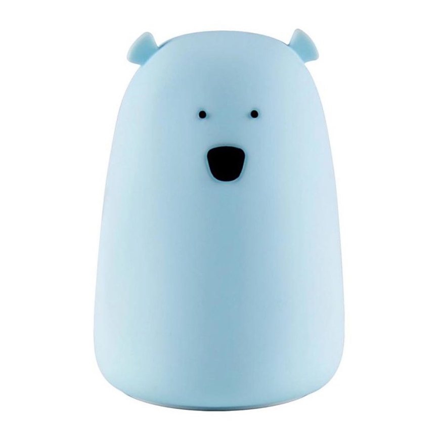LED RGB Detská dotyková lampička BEAR LED/0,8W/5V modrá