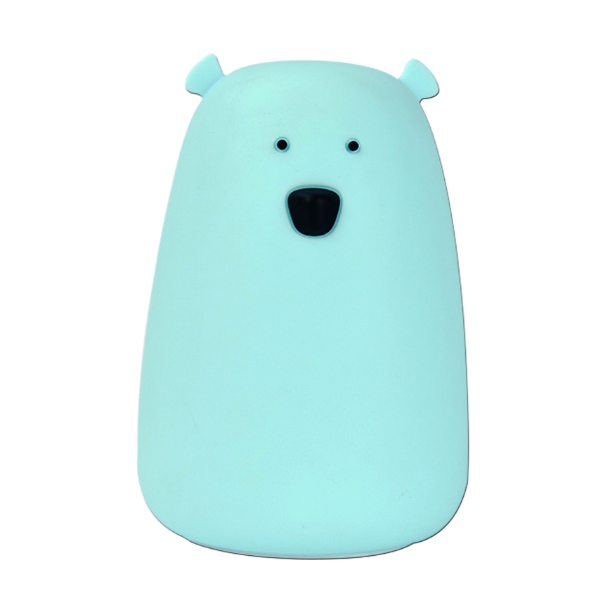 LED RGB Detská dotyková lampička BEAR LED/0,8W/5V modrá