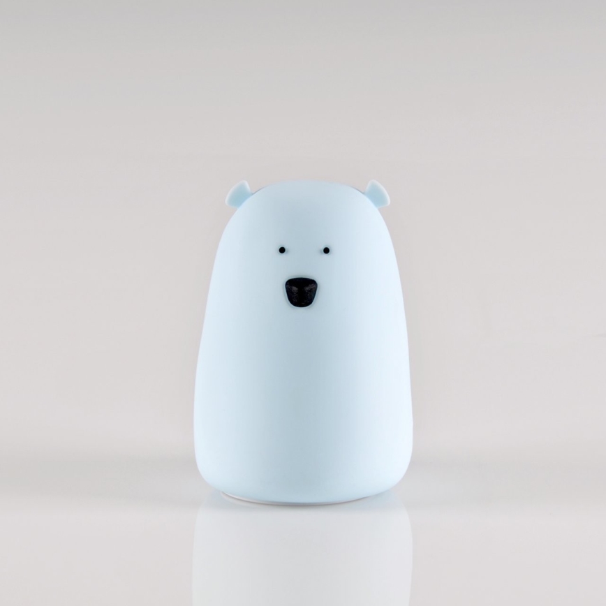 LED RGB Detská dotyková lampička BEAR LED/0,8W/5V modrá