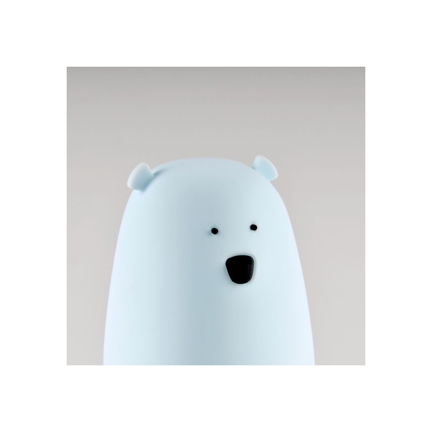 LED RGB Detská dotyková lampička BEAR LED/0,8W/5V modrá