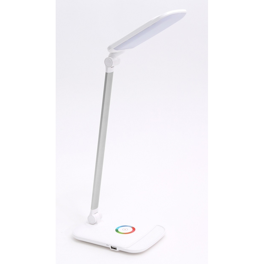 LED RGB Dotyková stmievateľná stolná lampa LED/18W/230V + USB