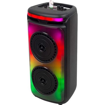 LED RGB Nabíjací reproduktor s mikrófonom 400W/2400 mAh + diaľkové ovládanie