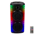 LED RGB Nabíjací reproduktor s mikrófonom 600W/2400 mAh + diaľkové ovládanie