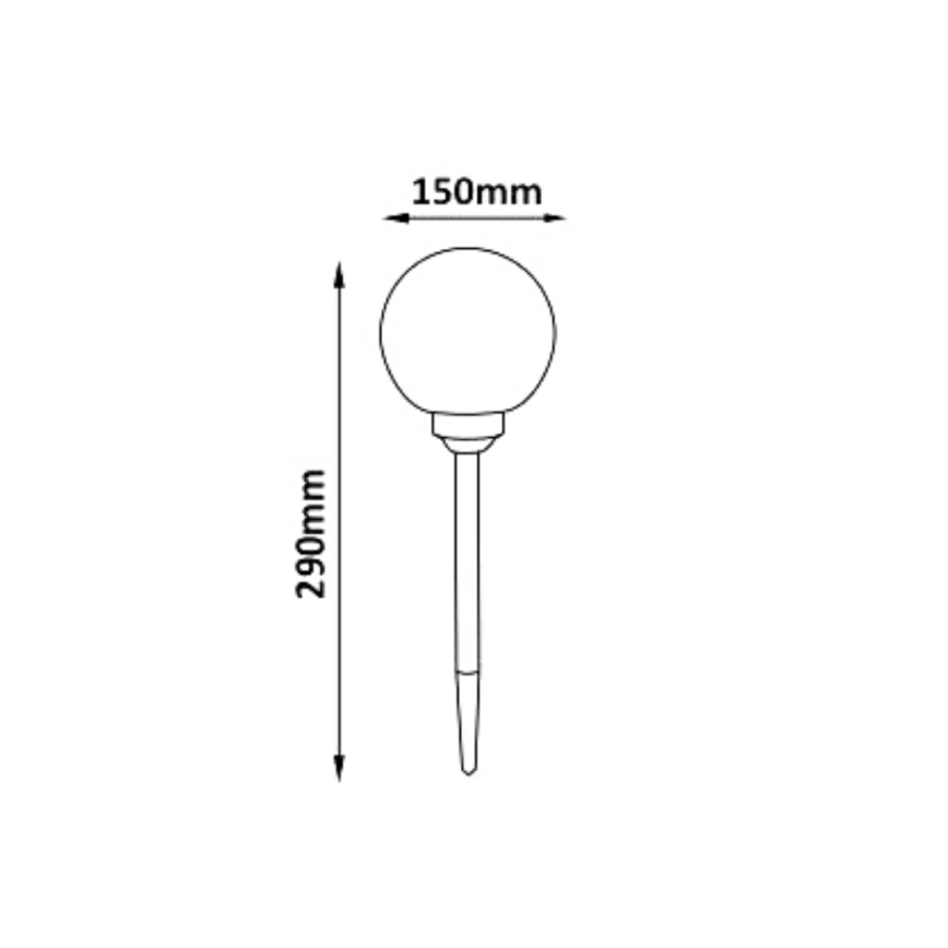 LED RGB Solárna lampa BALL LED/0,2W/AA 1,2V/600mAh IP44