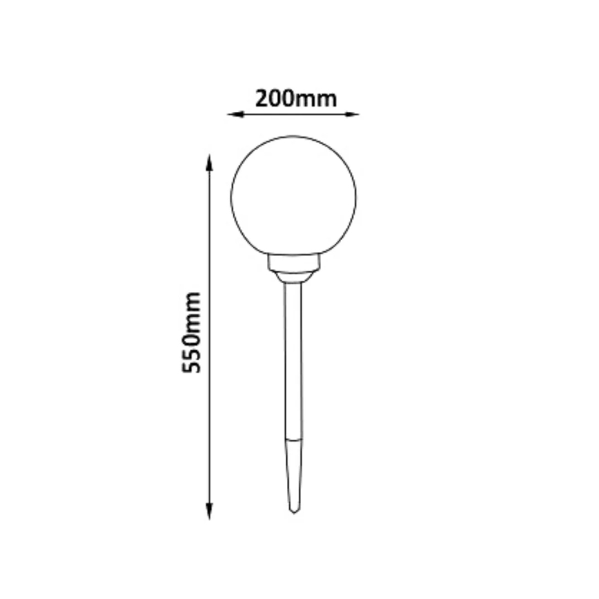 LED RGB Solárna lampa LED/0,2W/AA 1,2V/600mAh IP44
