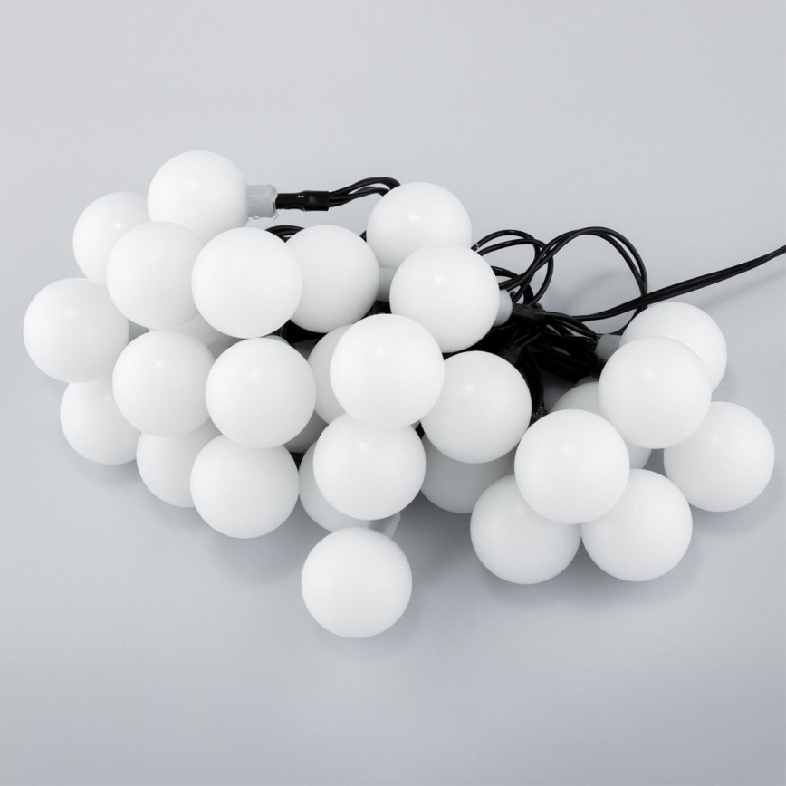 LED RGB Solárna reťaz PARTY 30xLED/1,2V 400 mAh 3,9 m IP44