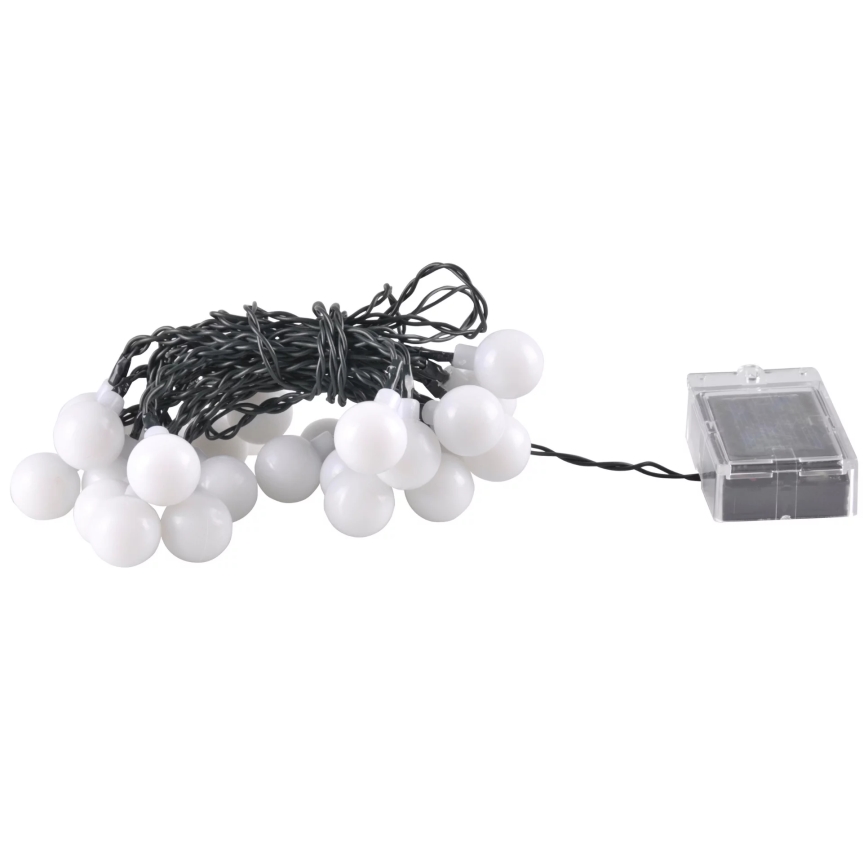 LED RGB Solárna reťaz PARTY 30xLED/1,2V 400 mAh 3,9 m IP44