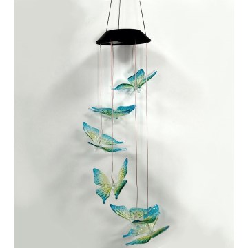 LED RGB Solárne svietidlo 6xLED/1,2V 300 mAh IP44 motýľ