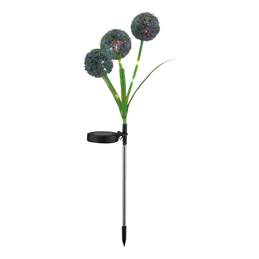 LED RGB Solárne svietidlo ALLIUM LED/1,2V 6500 600 mAh IP44 čierna