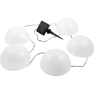 LED RGB Solárne svietidlo HEMI LED/0,1W/1,2V 600 mAh IP44 biela