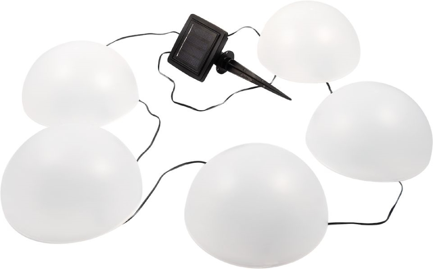 LED RGB Solárne svietidlo HEMI LED/0,1W/1,2V 600 mAh IP44 biela