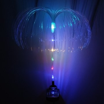 LED RGB solárne svietidlo LED/1,2V 300 mAh IP44 čierna