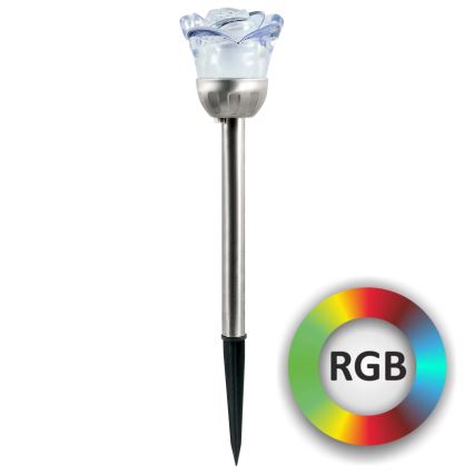 LED RGB Solárne svietidlo ROSE LED/1,2V 100 mAh IP44